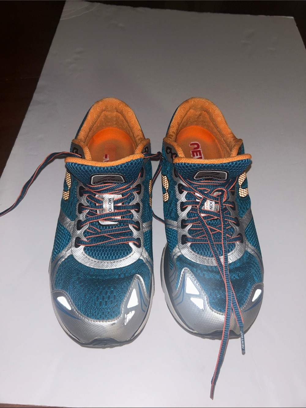 Newton Men's Teal and Orange Athletic Running Shoes